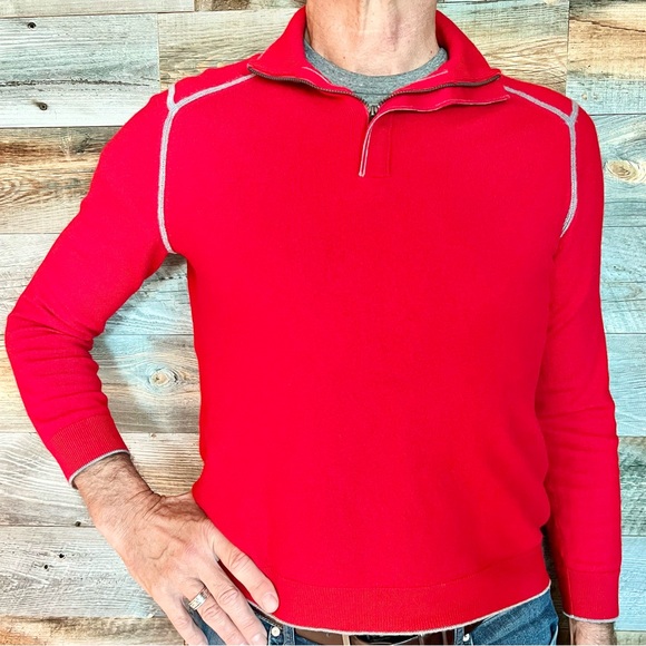 SALE TODAY✨Men’s 100% Tommy Bahama Merino Wool Half Zip🐑 - Picture 2 of 14
